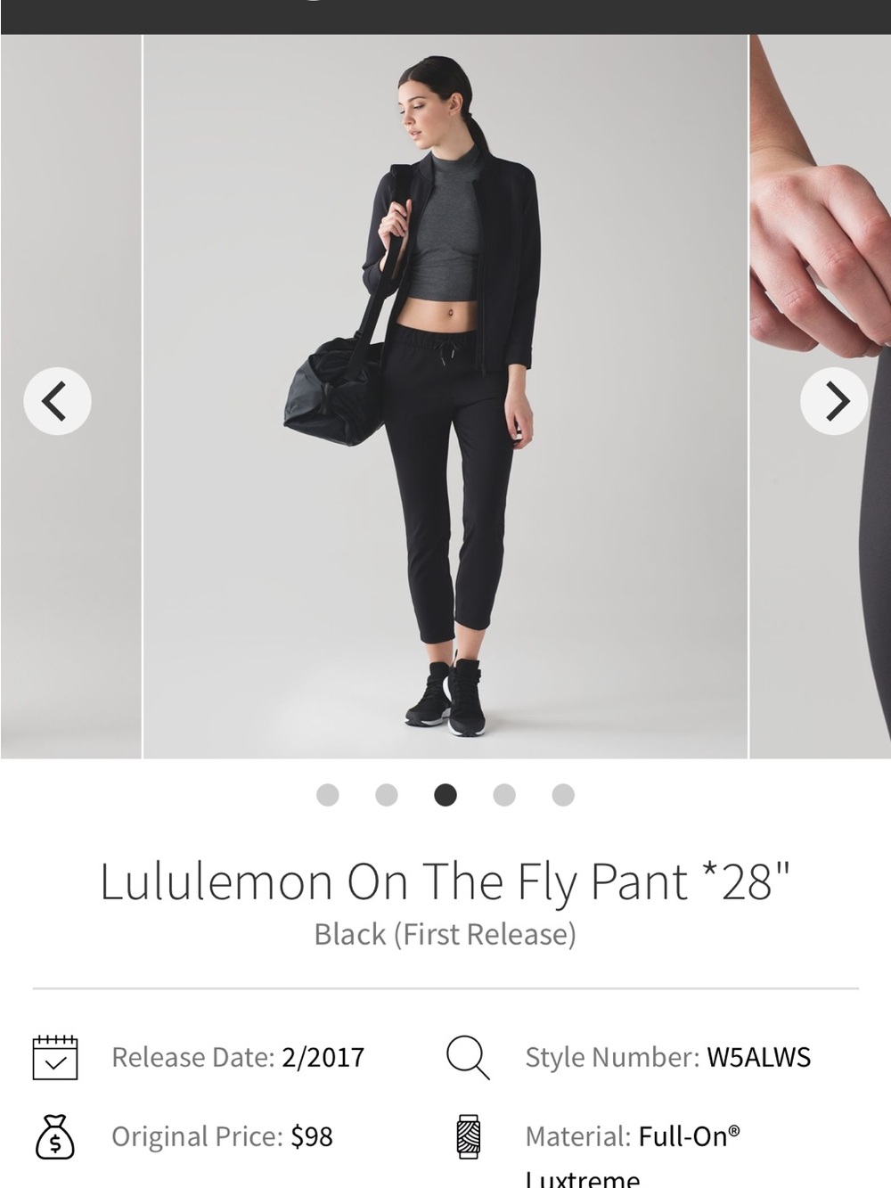 lululemon athletica Cropped On-The-Go Ankle Pants — Black